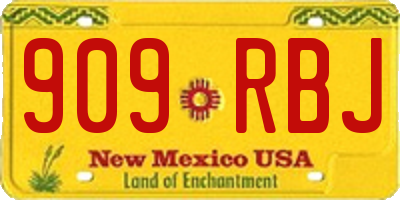 NM license plate 909RBJ