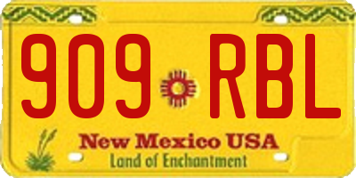 NM license plate 909RBL