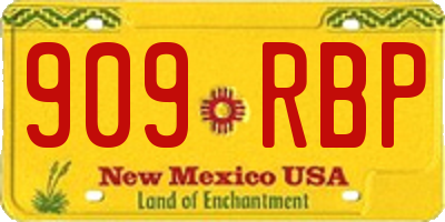 NM license plate 909RBP