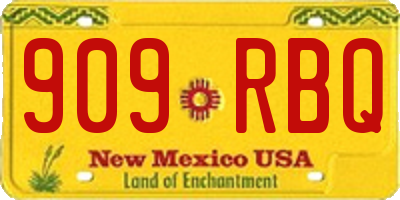 NM license plate 909RBQ