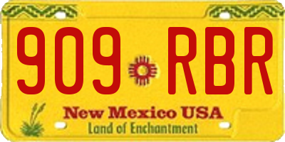 NM license plate 909RBR