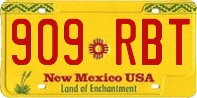 NM license plate 909RBT