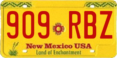 NM license plate 909RBZ