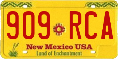 NM license plate 909RCA
