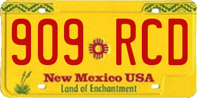 NM license plate 909RCD