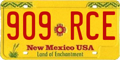 NM license plate 909RCE