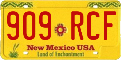 NM license plate 909RCF