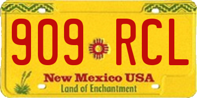 NM license plate 909RCL