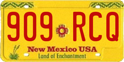NM license plate 909RCQ