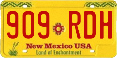 NM license plate 909RDH