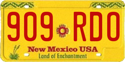 NM license plate 909RDO