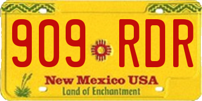 NM license plate 909RDR