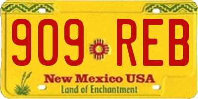 NM license plate 909REB