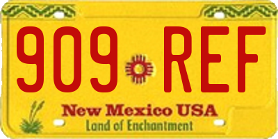 NM license plate 909REF