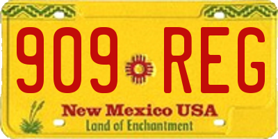 NM license plate 909REG