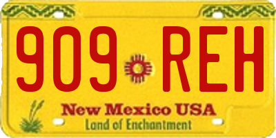 NM license plate 909REH