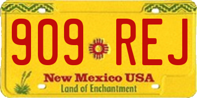 NM license plate 909REJ