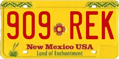 NM license plate 909REK