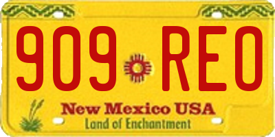 NM license plate 909REO