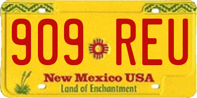 NM license plate 909REU