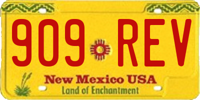 NM license plate 909REV