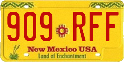 NM license plate 909RFF