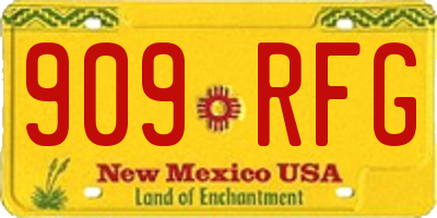 NM license plate 909RFG