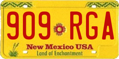NM license plate 909RGA