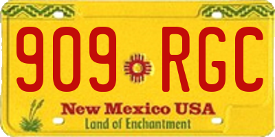 NM license plate 909RGC