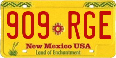 NM license plate 909RGE