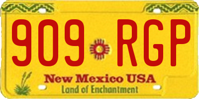 NM license plate 909RGP