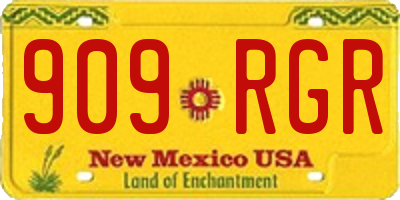 NM license plate 909RGR