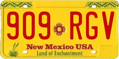 NM license plate 909RGV