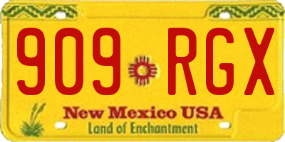 NM license plate 909RGX