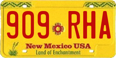 NM license plate 909RHA