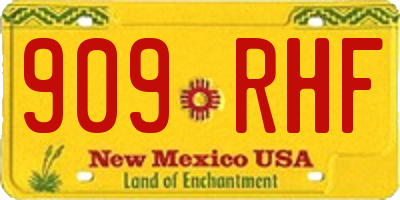 NM license plate 909RHF