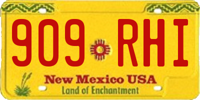 NM license plate 909RHI