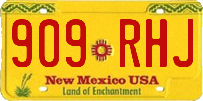 NM license plate 909RHJ