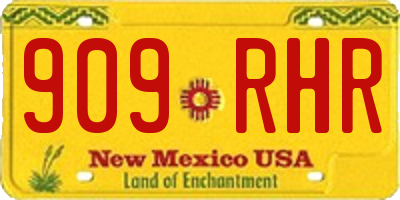 NM license plate 909RHR