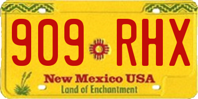 NM license plate 909RHX