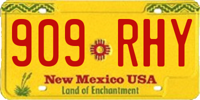 NM license plate 909RHY