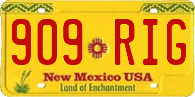 NM license plate 909RIG