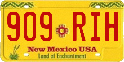 NM license plate 909RIH