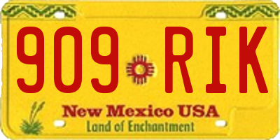 NM license plate 909RIK