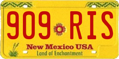 NM license plate 909RIS