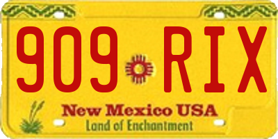NM license plate 909RIX