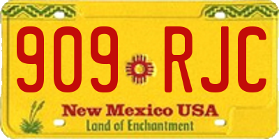 NM license plate 909RJC