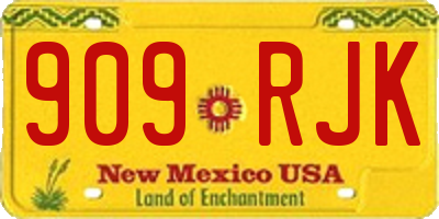 NM license plate 909RJK