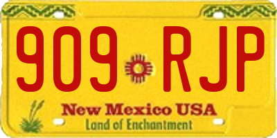 NM license plate 909RJP