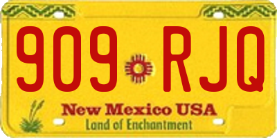 NM license plate 909RJQ